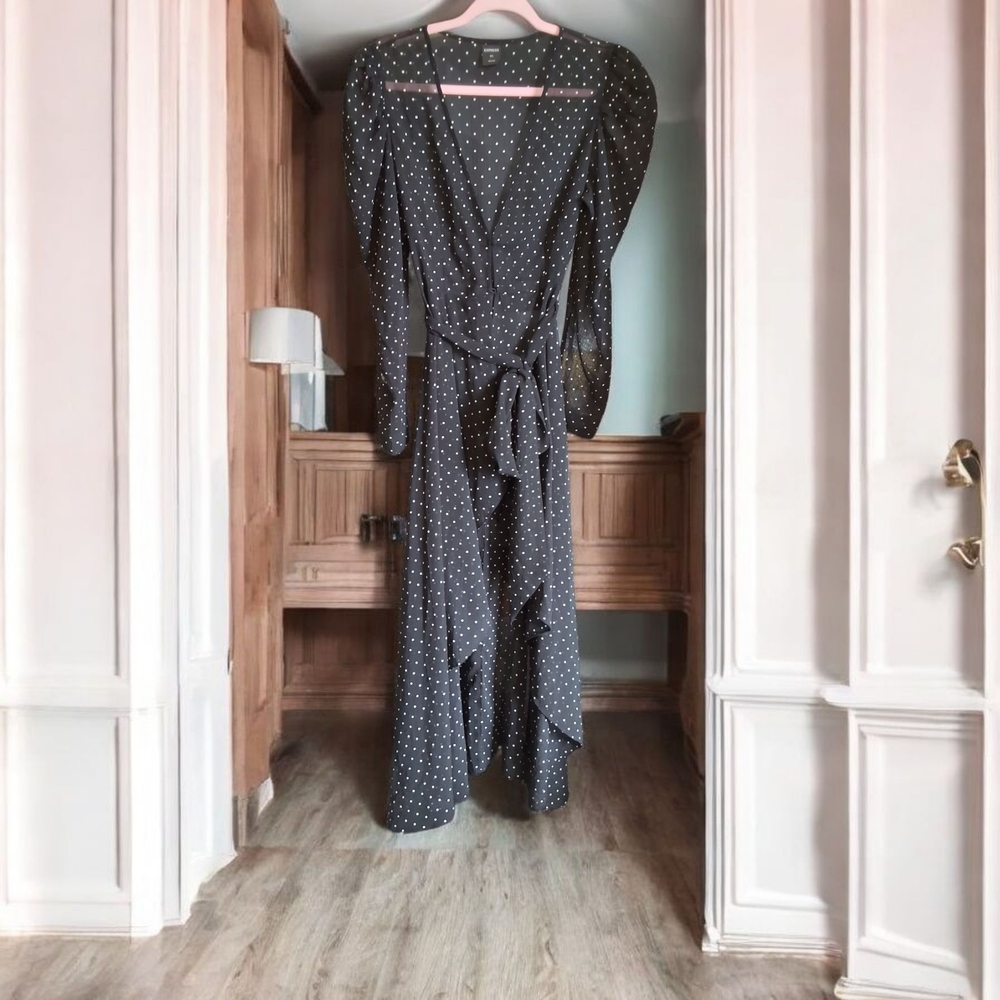 Sheer Black Polka Dot Duster